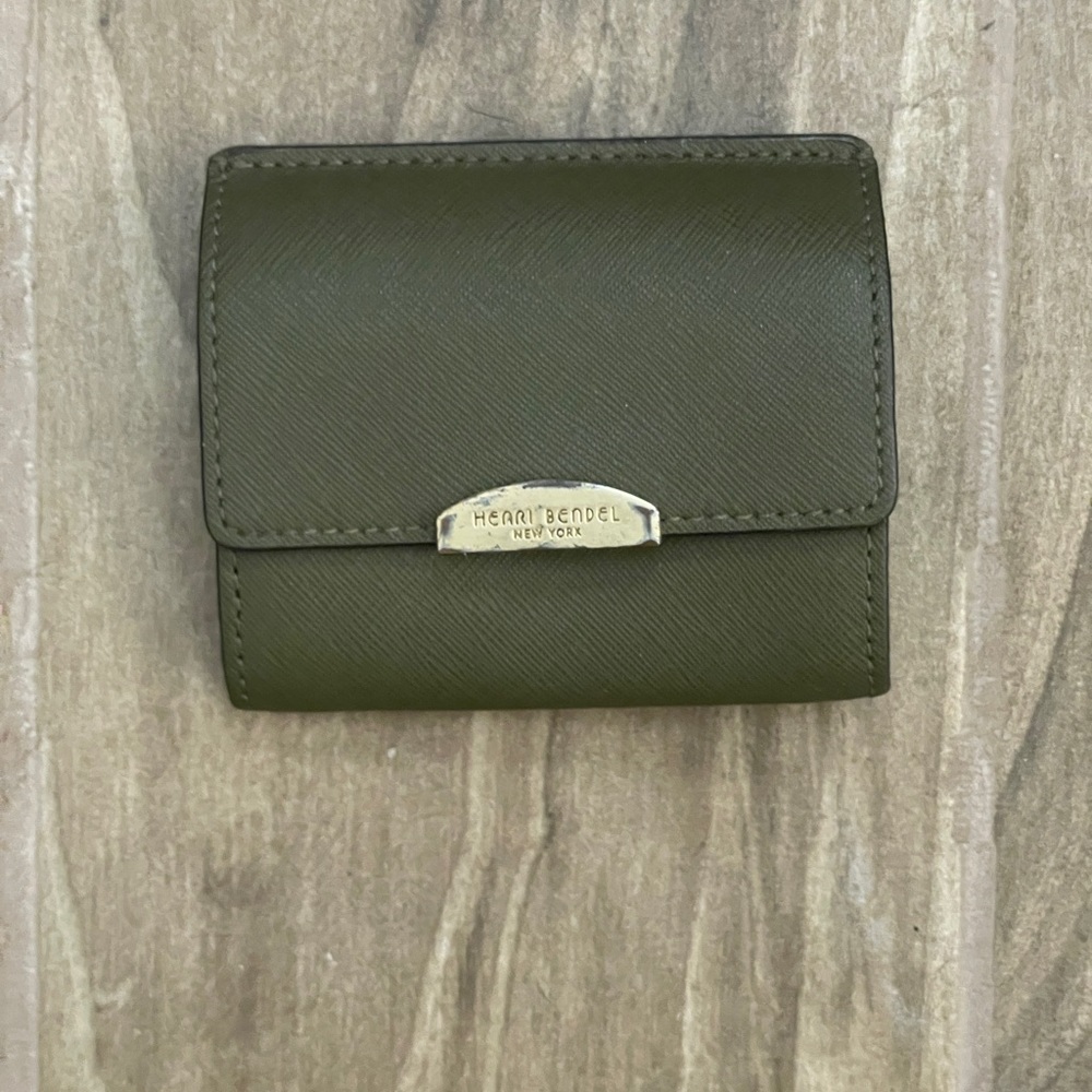 Henri Bendel Olive Green Wallet
